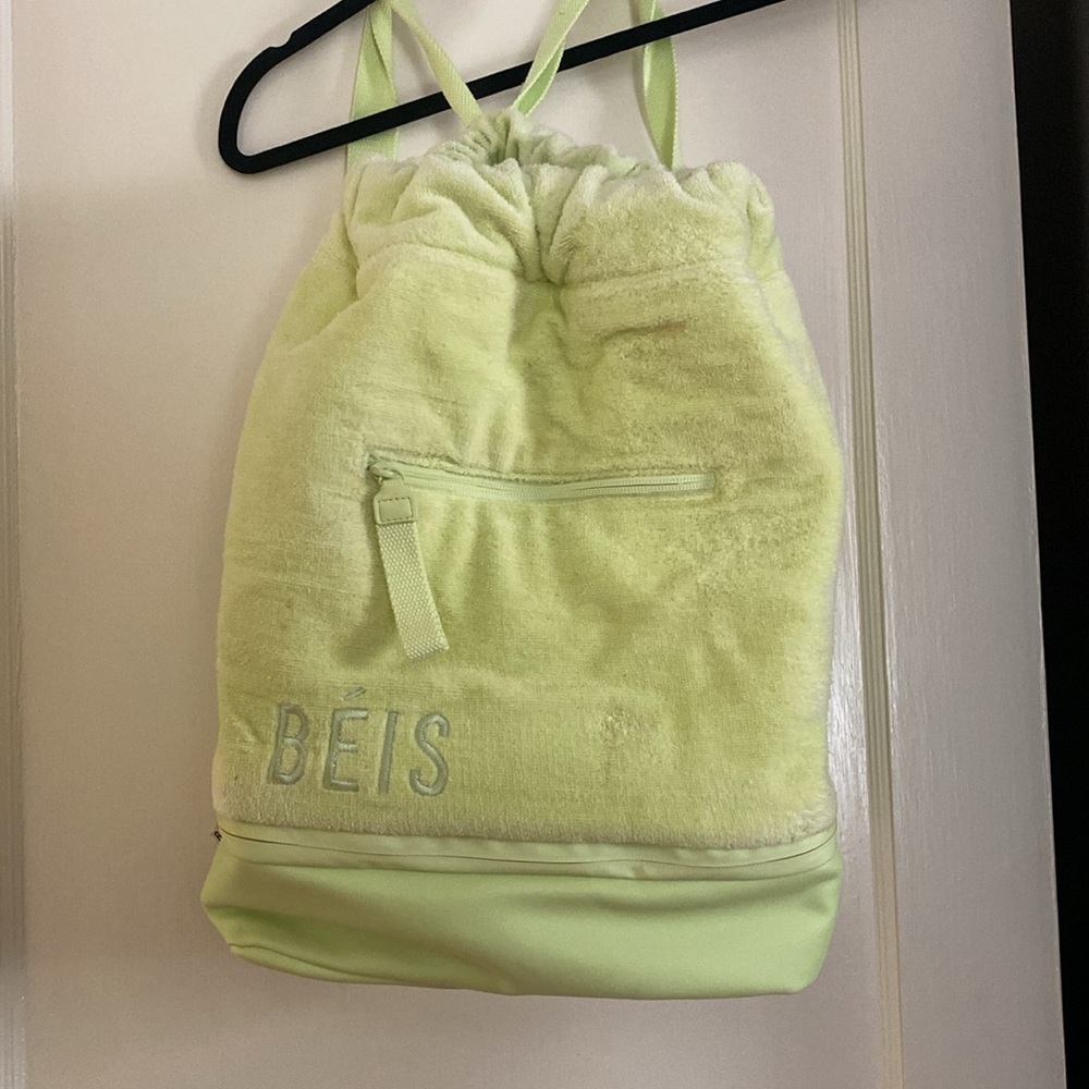 Beis Terry Backpack Cooler, Citron - image 4